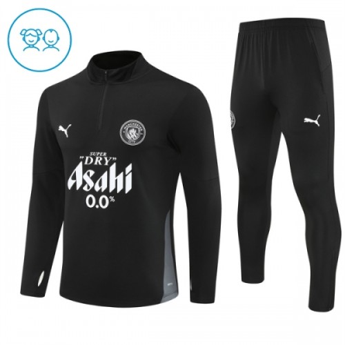 Dječji - Manchester City Sweatshirt Za Trening 2025-26 Četvrt-Zip Crna Dječji - Manchester City Sweatshirt Za Trening 2025-26 Četvrt-Zip Crna